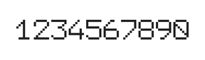 7×9数字点阵字体 ddN79AB0520