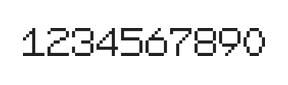 7×9数字点阵字体 ddN79AB0549