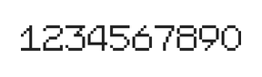 7×9数字点阵字体 ddN79AB0563