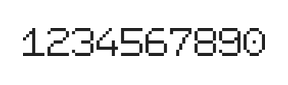 7×9数字点阵字体 ddN79AB0565