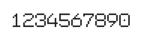 7×9数字点阵字体 ddN79AB0569