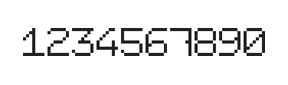 7×9数字点阵字体 ddN79AB0571