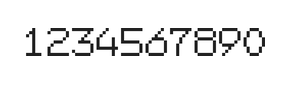 7×9数字点阵字体 ddN79AB0583