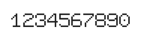 7×9数字点阵字体 ddN79AB0602