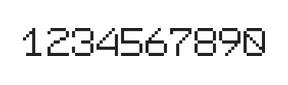7×9数字点阵字体 ddN79AB0605