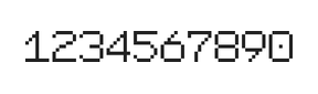 7×9数字点阵字体 ddN79AB0609