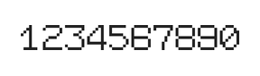 7×9数字点阵字体 ddN79AB0636