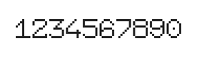 7×9数字点阵字体 ddN79AB0642