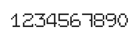 7×9数字点阵字体 ddN79AB0645
