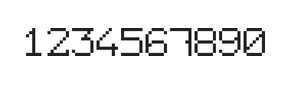 7×9数字点阵字体 ddN79AB0647