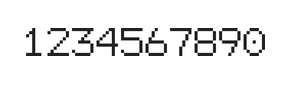 7×9数字点阵字体 ddN79AB0678