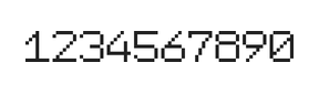 7×9数字点阵字体 ddN79AB0699