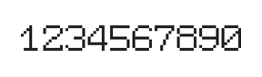 7×9数字点阵字体 ddN79AB0701