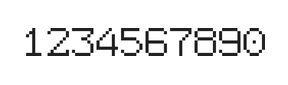 7×9数字点阵字体 ddN79AB0714