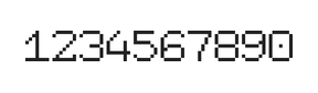 7×9数字点阵字体 ddN79AB0723