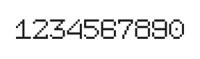7×9数字点阵字体 ddN79AB0731