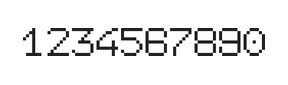 7×9数字点阵字体 ddN79AB0735