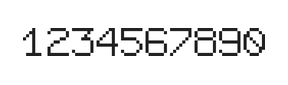 7×9数字点阵字体 ddN79AB0740