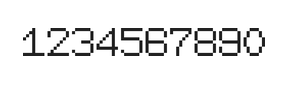 7×9数字点阵字体 ddN79AB0743