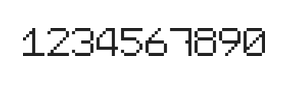 7×9数字点阵字体 ddN79AB0744