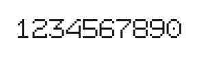 7×9数字点阵字体 ddN79AB0756