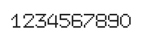 7×9数字点阵字体 ddN79AB0761