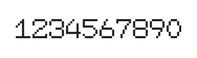7×9数字点阵字体 ddN79AB0771