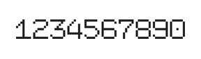 7×9数字点阵字体 ddN79AB0783