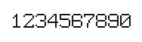 7×9数字点阵字体 ddN79AB0797