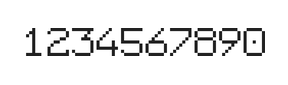 7×9数字点阵字体 ddN79AB0799