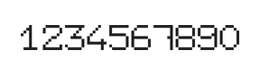 7×9数字点阵字体 ddN79AB0800