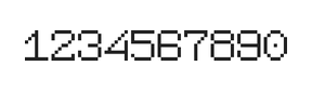 7×9数字点阵字体 ddN79AB0802