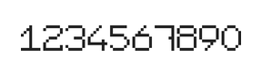 7×9数字点阵字体 ddN79AB0804