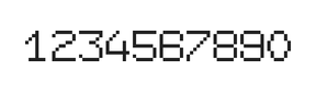 7×9数字点阵字体 ddN79AB0805
