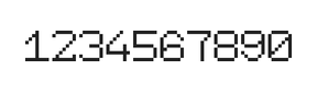 7×9数字点阵字体 ddN79AB0816