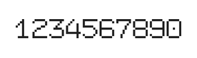 7×9数字点阵字体 ddN79AB0824