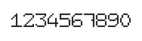 7×9数字点阵字体 ddN79AB0829
