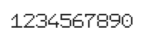 7×9数字点阵字体 ddN79AB0838