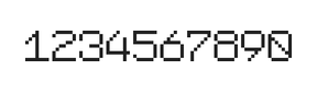 7×9数字点阵字体 ddN79AB0840