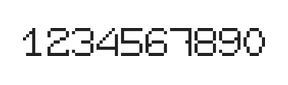 7×9数字点阵字体 ddN79AB0843