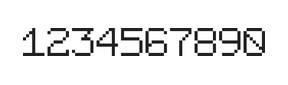7×9数字点阵字体 ddN79AB0846