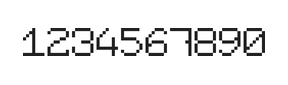 7×9数字点阵字体 ddN79AB0850