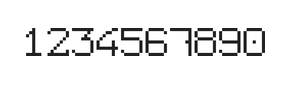 7×9数字点阵字体 ddN79AB0868