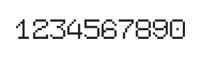 7×9数字点阵字体 ddN79AB0872