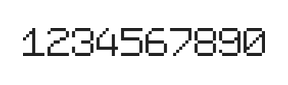 7×9数字点阵字体 ddN79AB0904