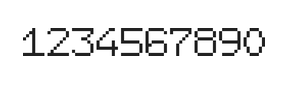 7×9数字点阵字体 ddN79AB0905