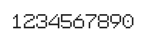 7×9数字点阵字体 ddN79AB0909