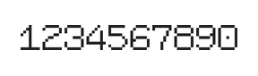 7×9数字点阵字体 ddN79AB0913