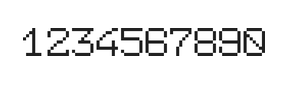7×9数字点阵字体 ddN79AB0924
