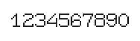 7×9数字点阵字体 ddN79AB0932